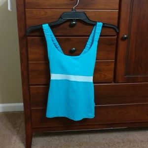 Ladies size small tank top. Blue and light blue.